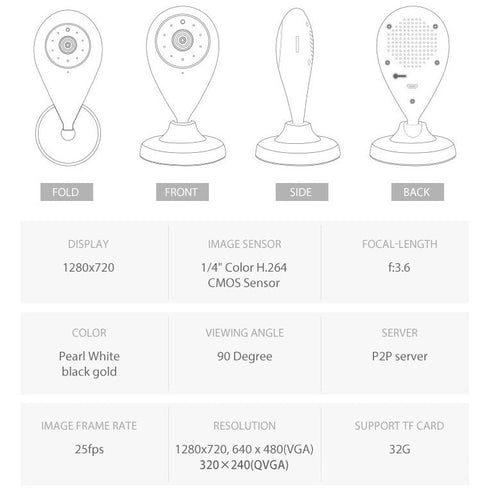 1080P HD Wireless Mini Security WiFi Camera - All - N - 1